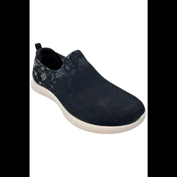 Skechers Vapor Foam Lite Vegan Washable Slip-Ons - Floral Bloom Black - Medium - Picture 1 of 3